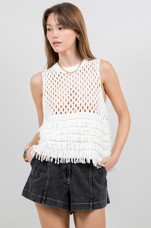 Fringe Luxe crochet top