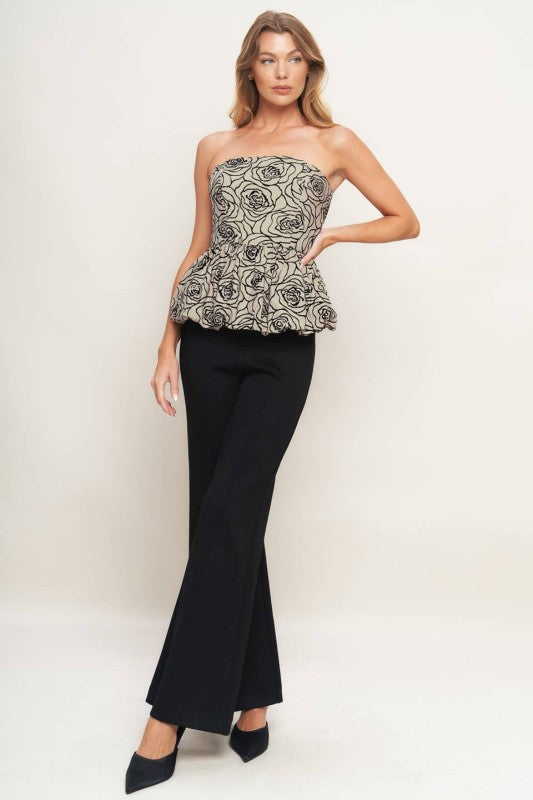 Strapless Flower top