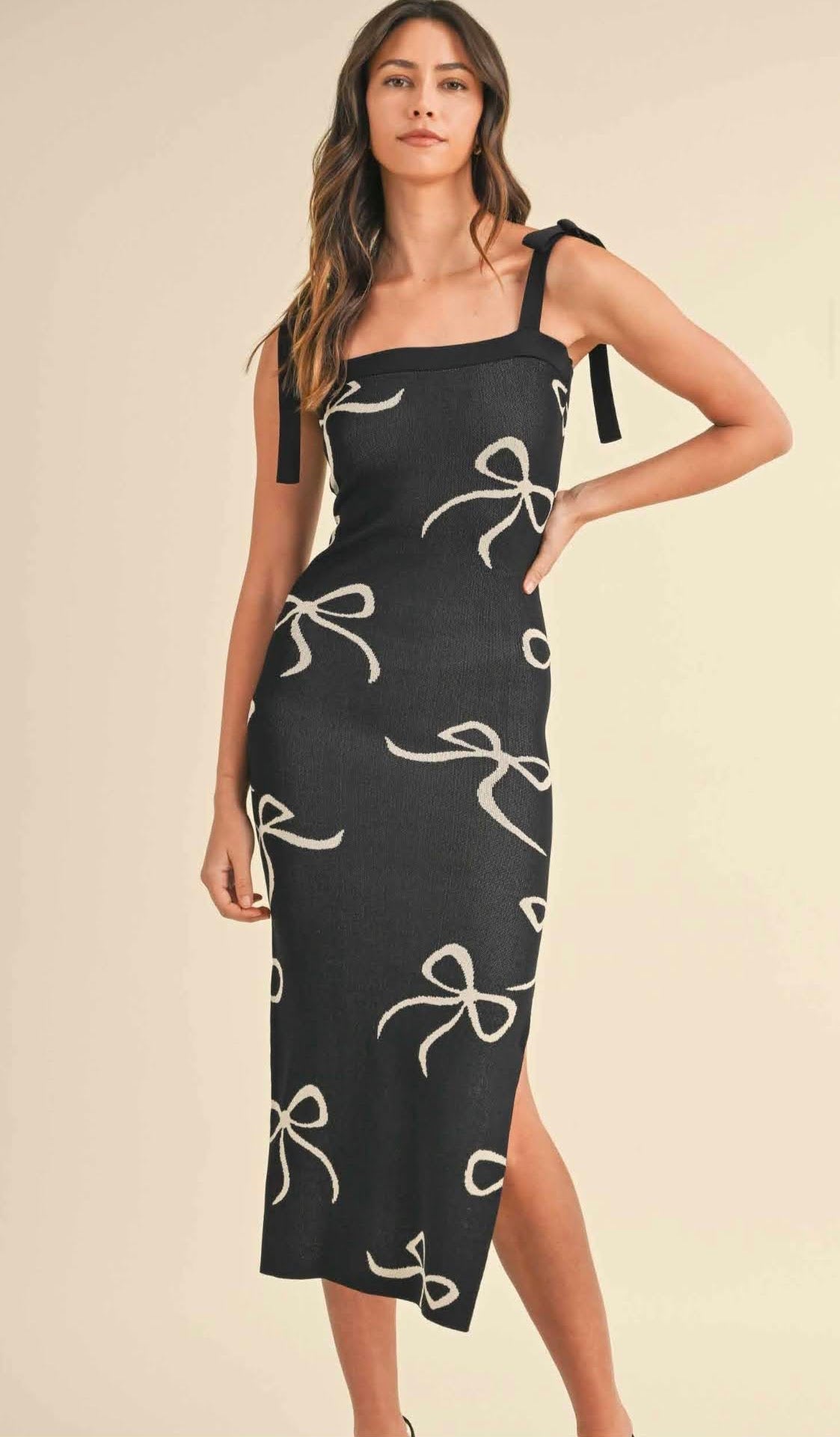 Bows stretch dress