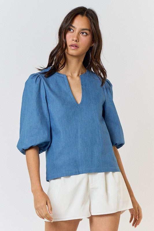 Denim merci top