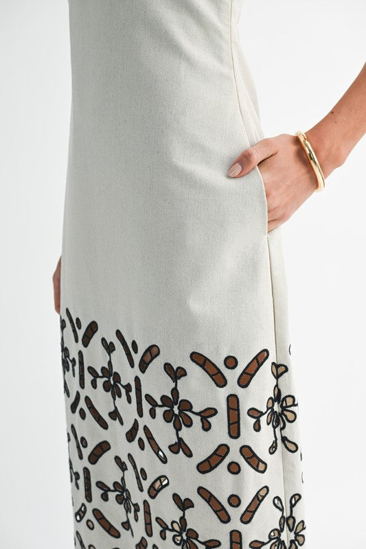 Embroidered Linen dress
