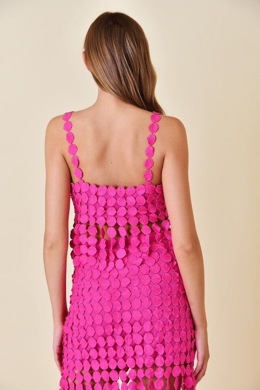 Hot pink fringe set