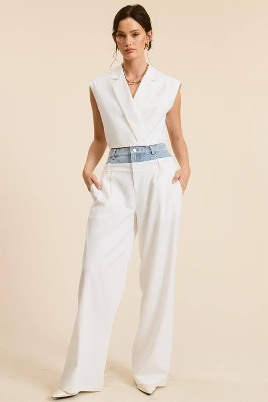 White jean pants
