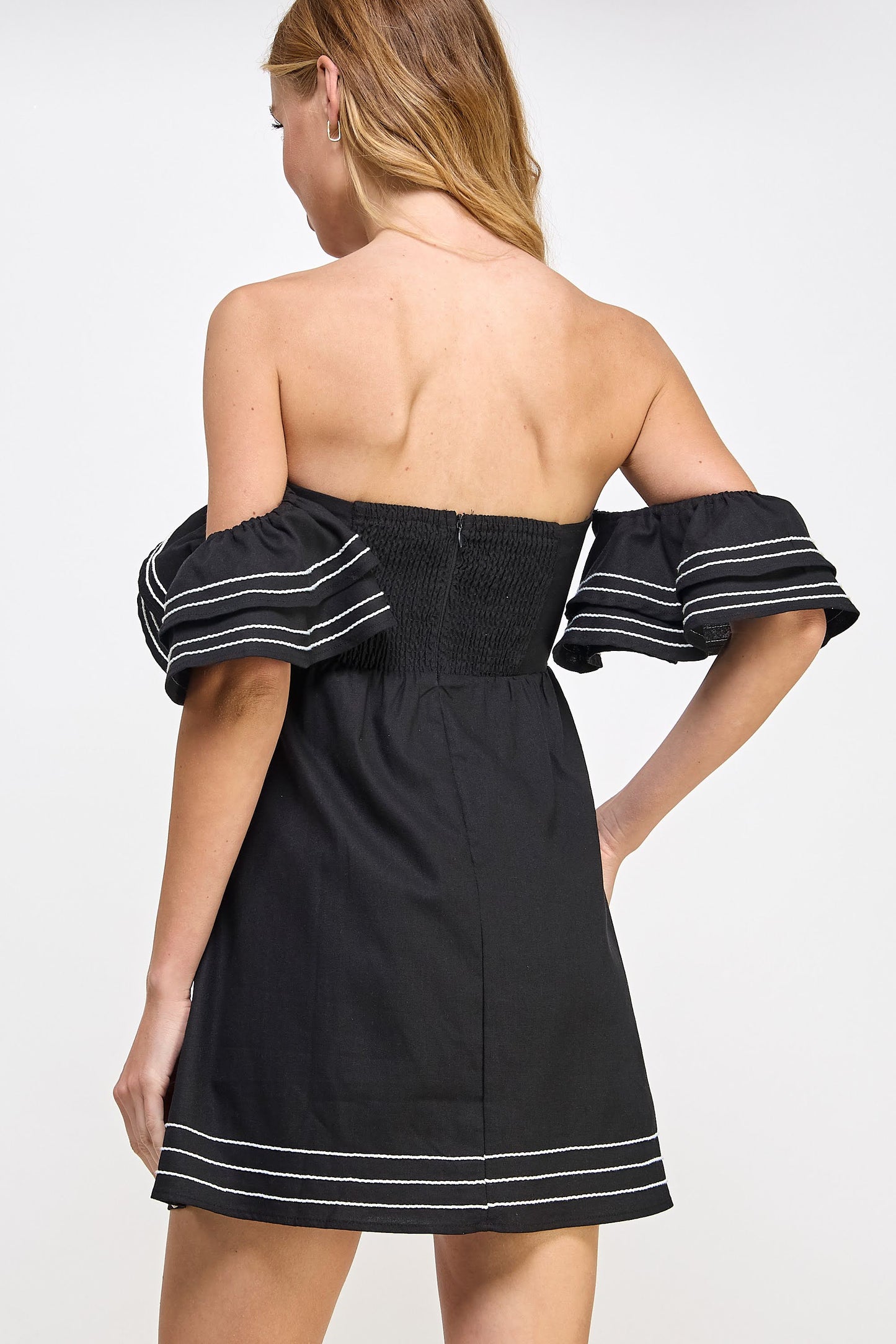 Strapless mini dress