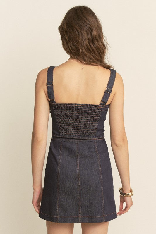 Valentina Denim mini dress