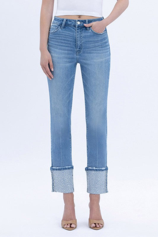 High Rise Slim wide Jeans