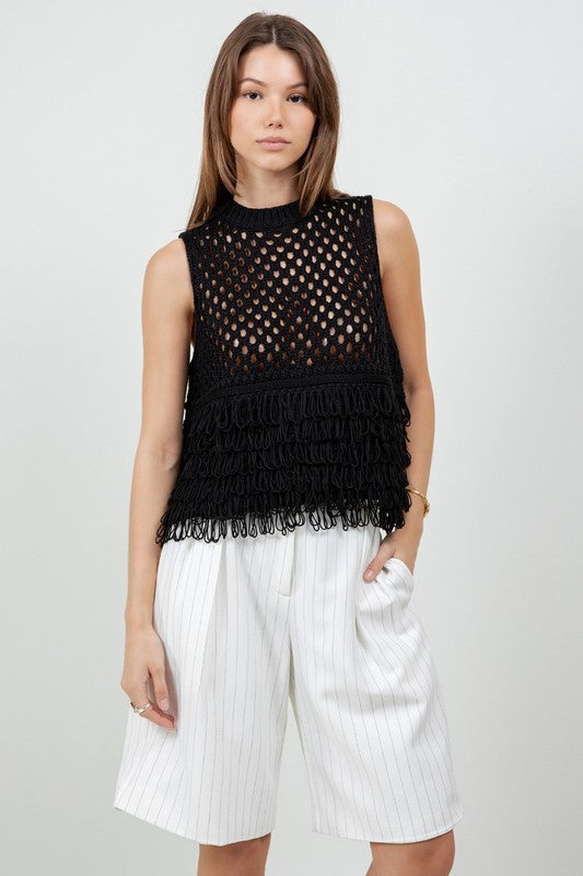 Fringe Luxe crochet top