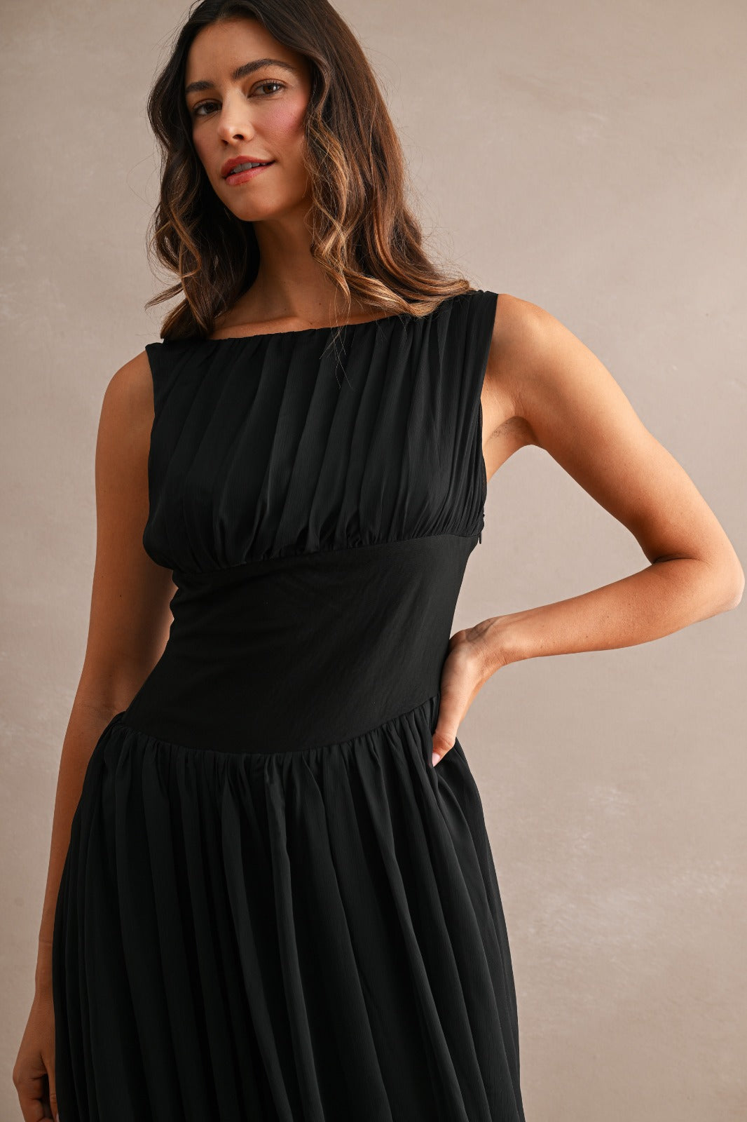 Bubble Drapped medi Dress
