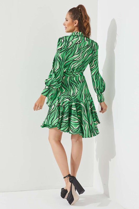 Zebra Green dress