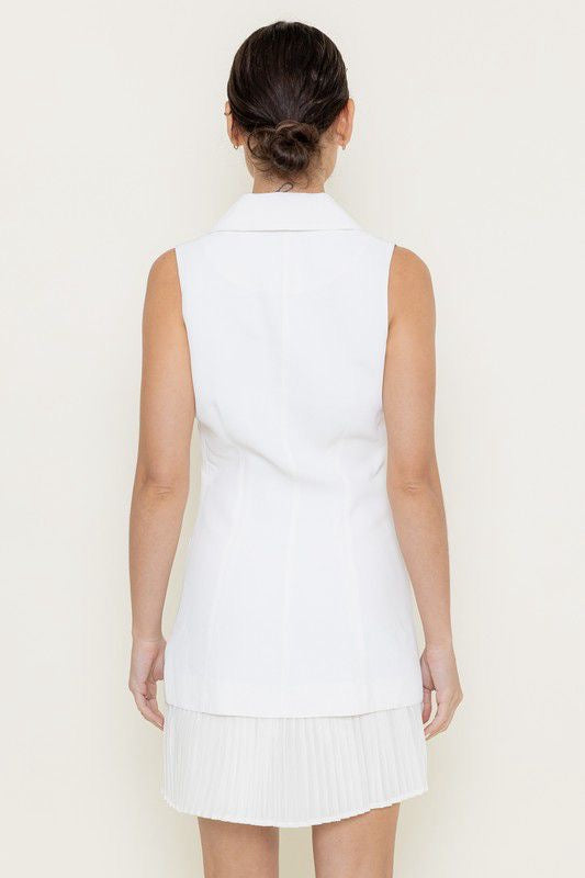 Blazer white dress