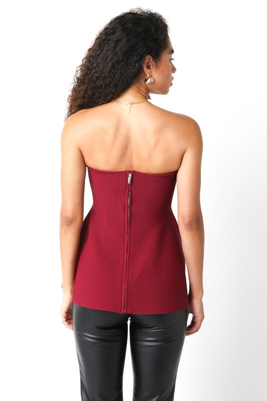 Azaro strapless top