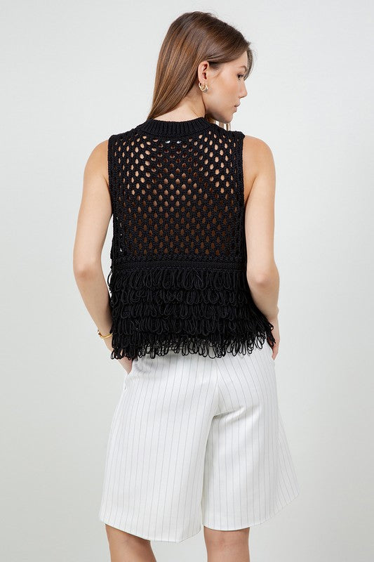 Fringe Luxe crochet top