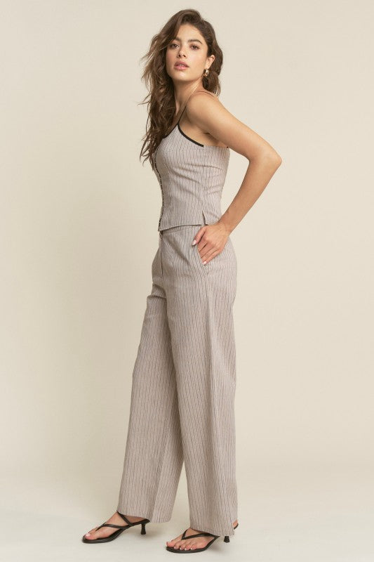 Linen striped set
