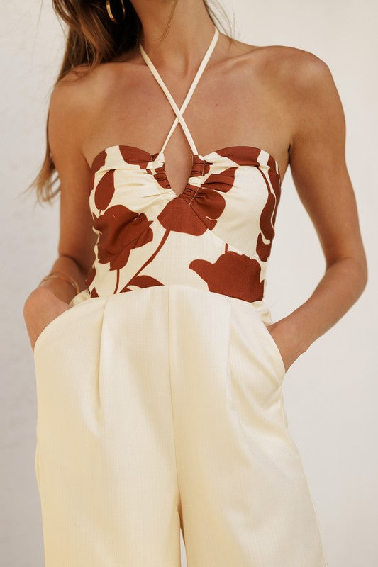 Rustic floral jumpsuit