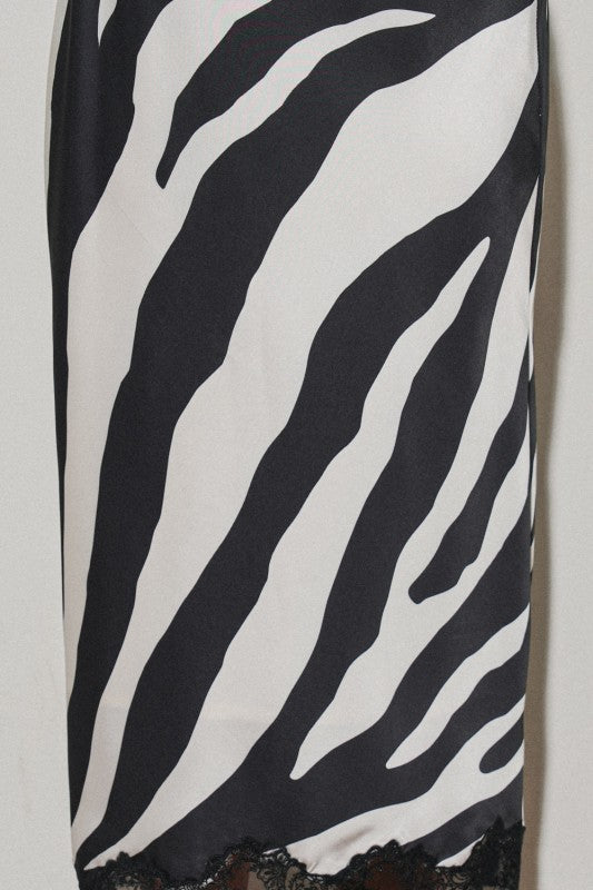 Zebra print medí skirt