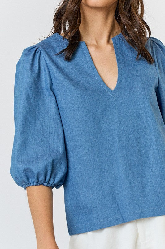 Denim merci top