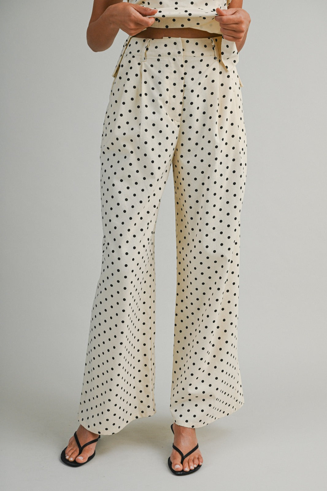 Polka dot strapless set