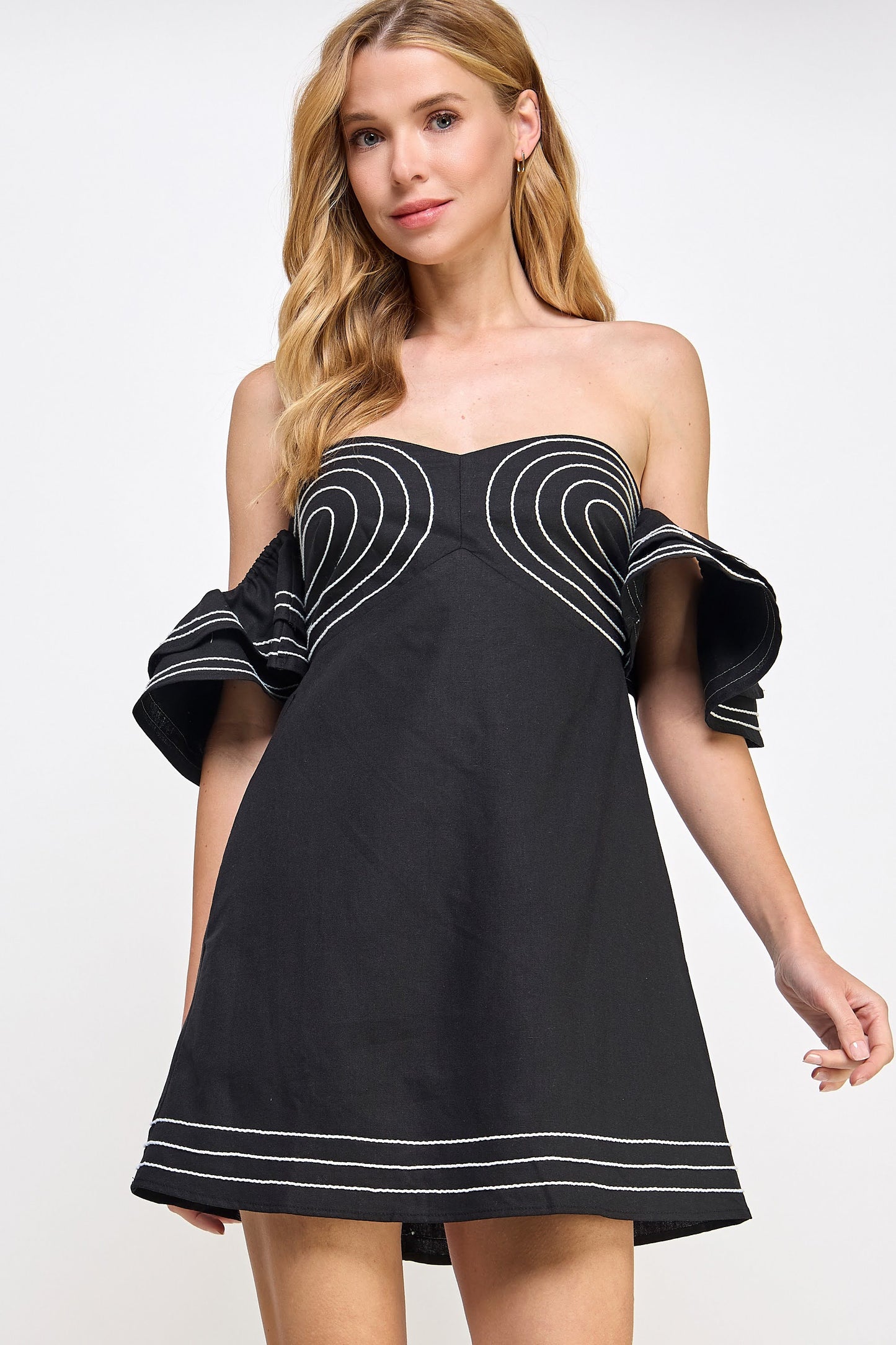 Strapless mini dress