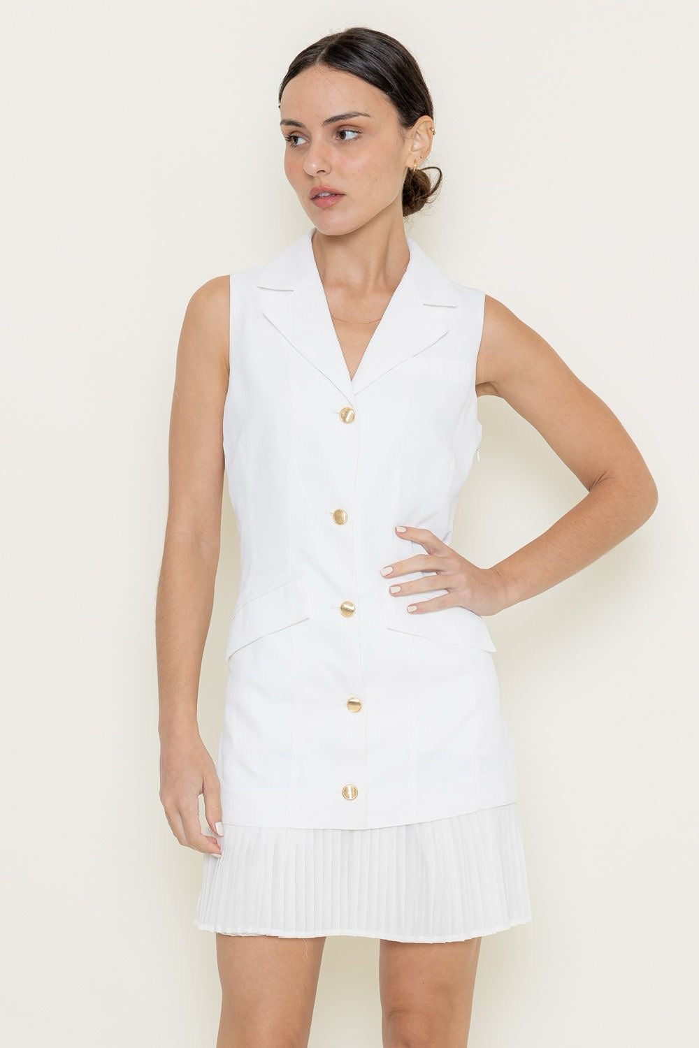 Blazer white dress