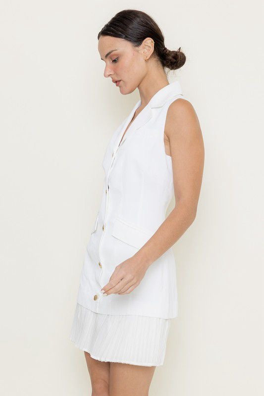 Blazer white dress