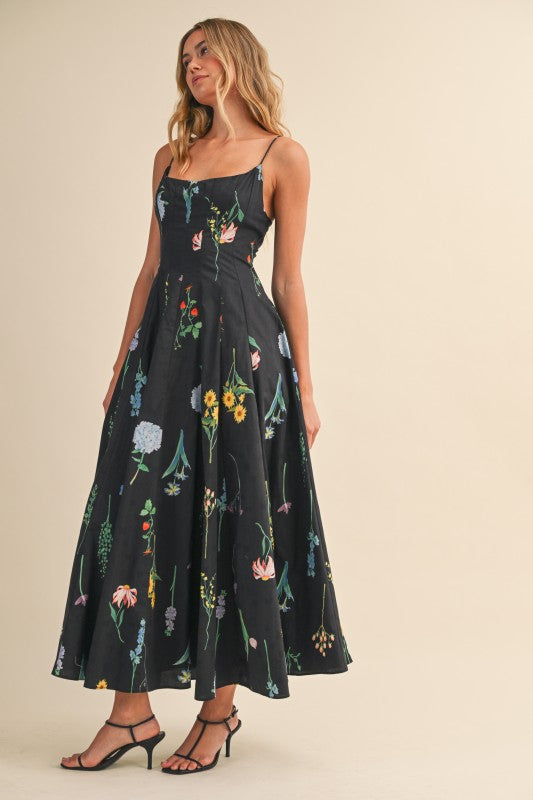 Floral Flare Máximo Dress