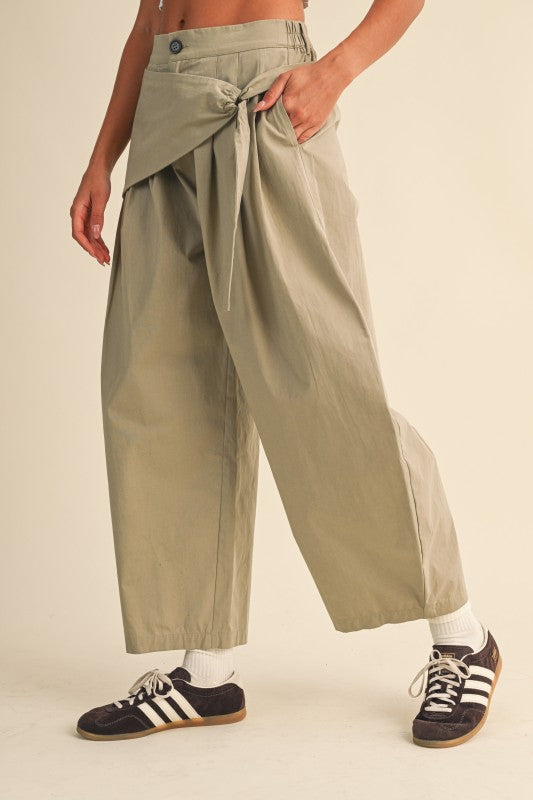 Barrel Leg oliva pants