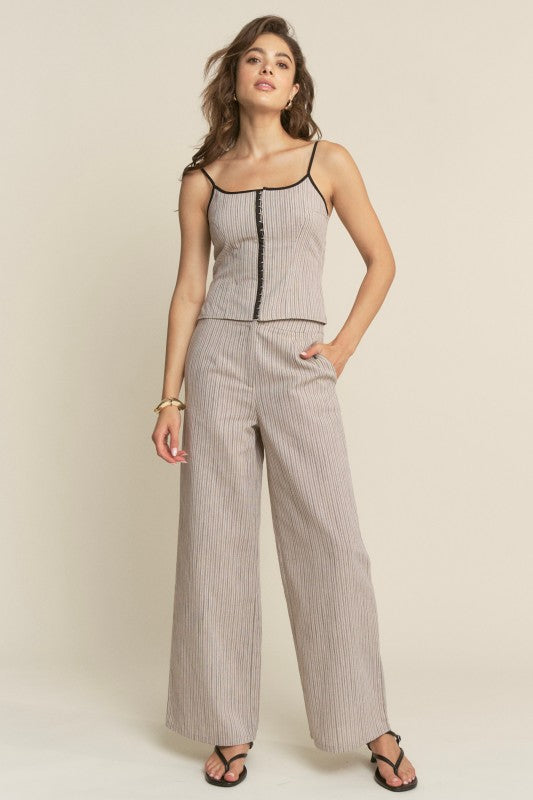 Linen striped set