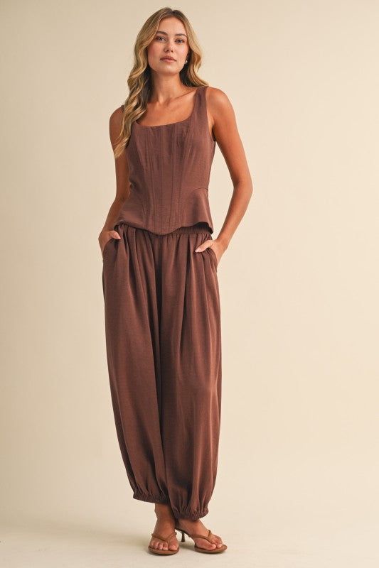 Corset balloon pants set