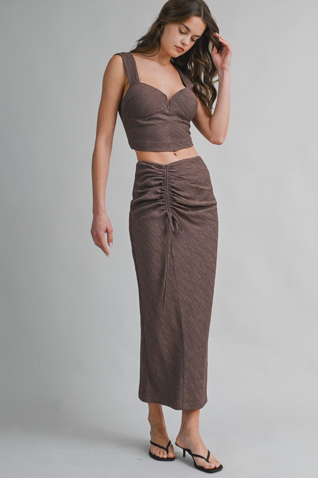 Medí Mocha skirt set