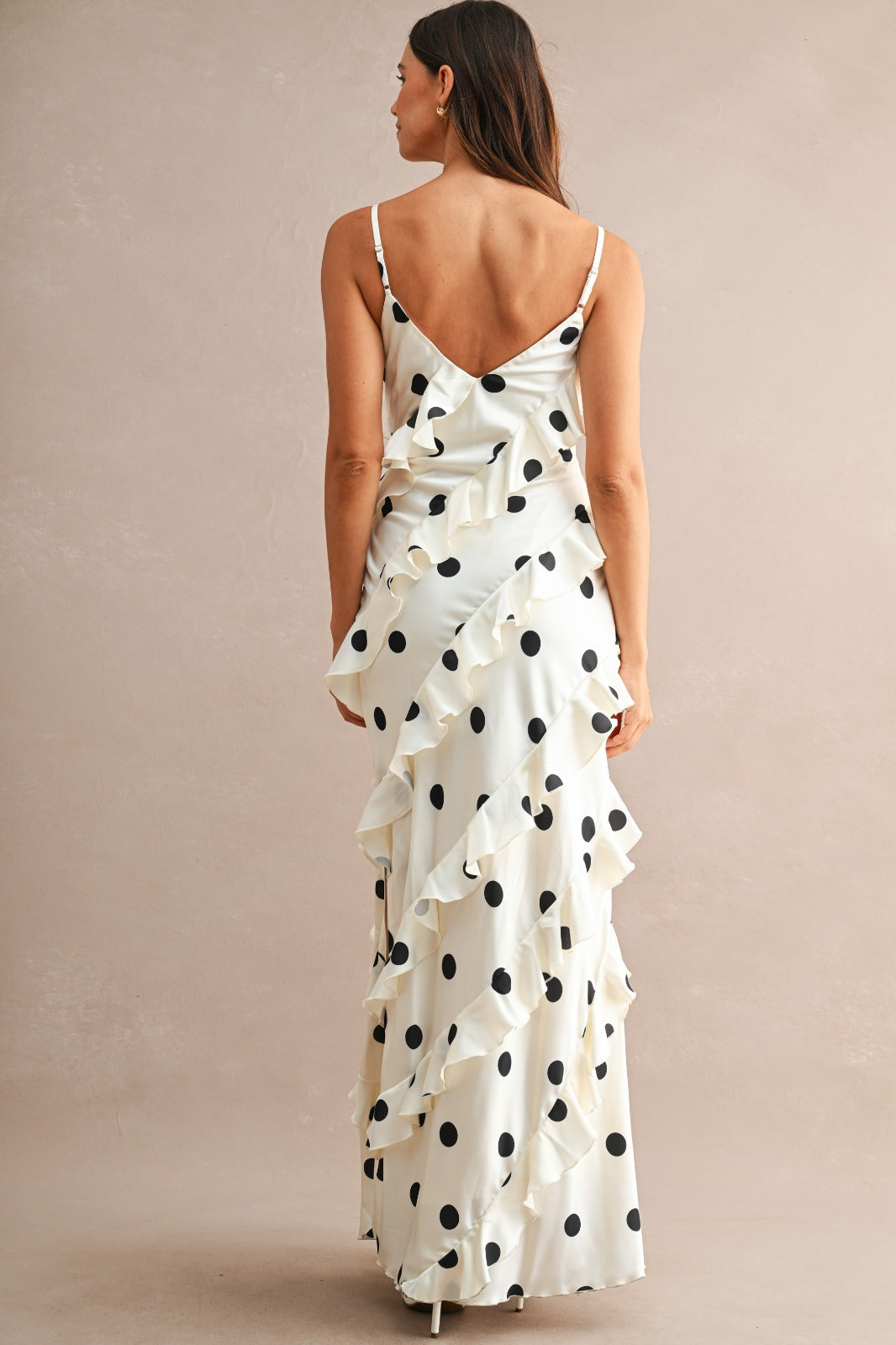 Polka dot carlota maxi dress
