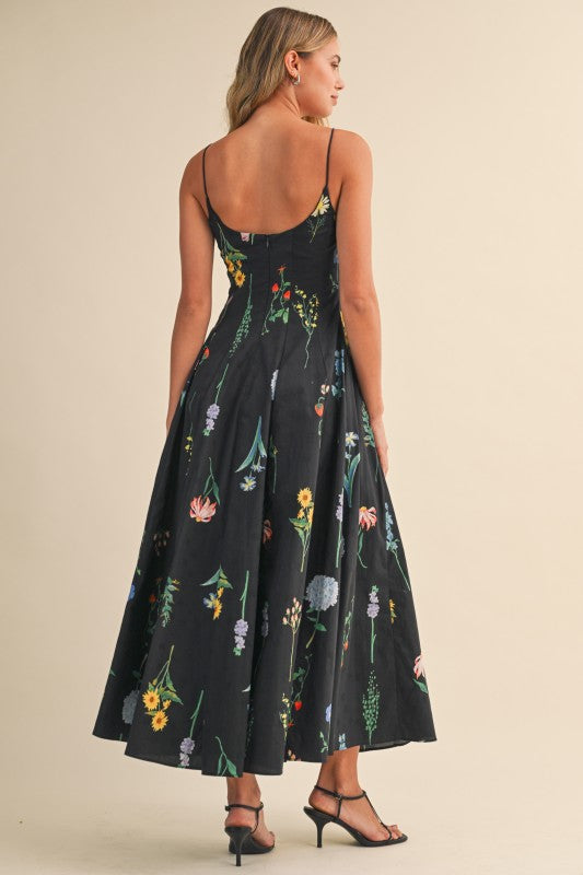 Floral Flare Máximo Dress