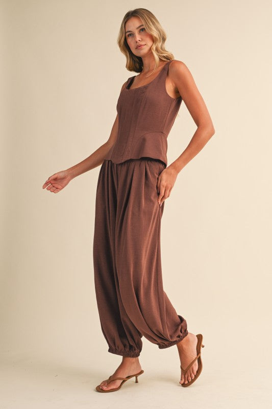 Corset balloon pants set