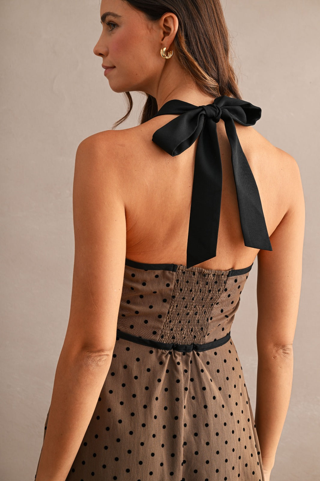 Polka dot victoria máxi dress