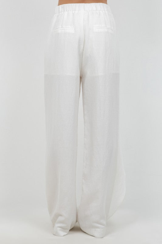 Overlapping Linen trousers