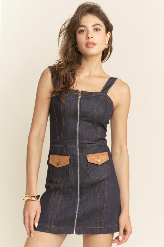 Valentina Denim mini dress