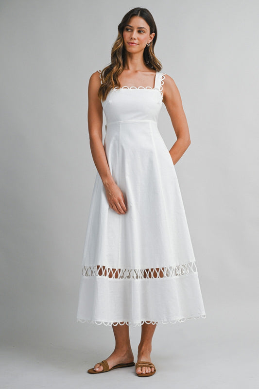 Embroidered white Dress