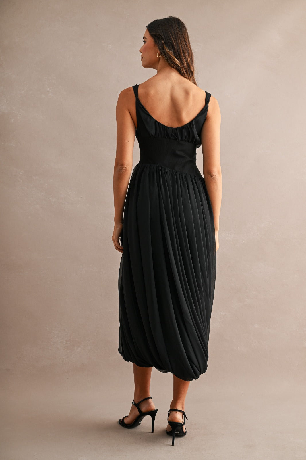 Bubble Drapped medi Dress