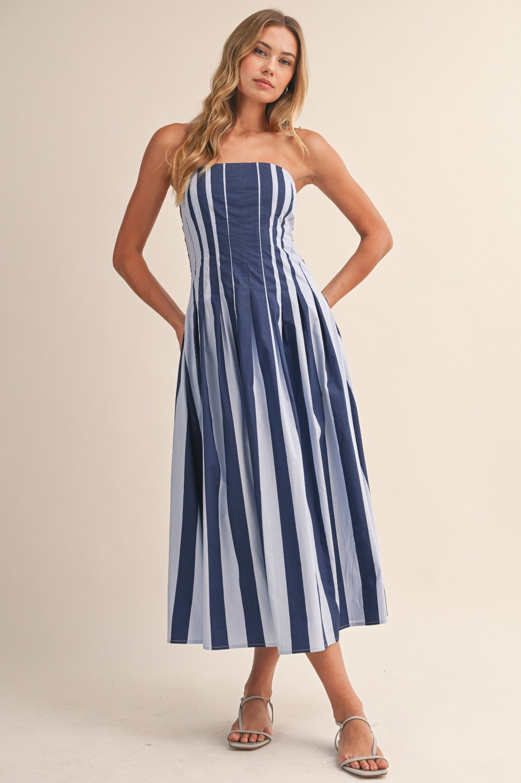 Azure stripe dress