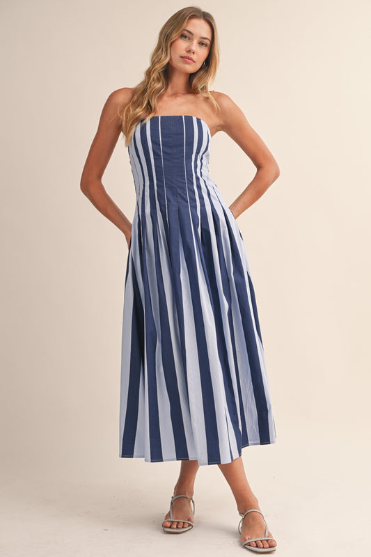 Azure stripe dress