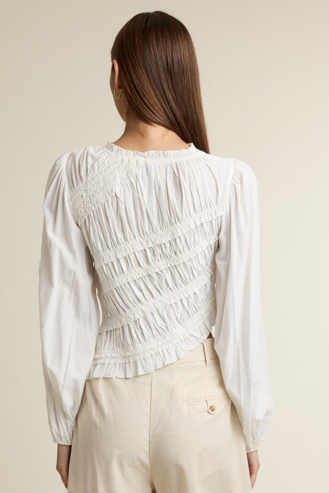 Asymmetric Ruched top