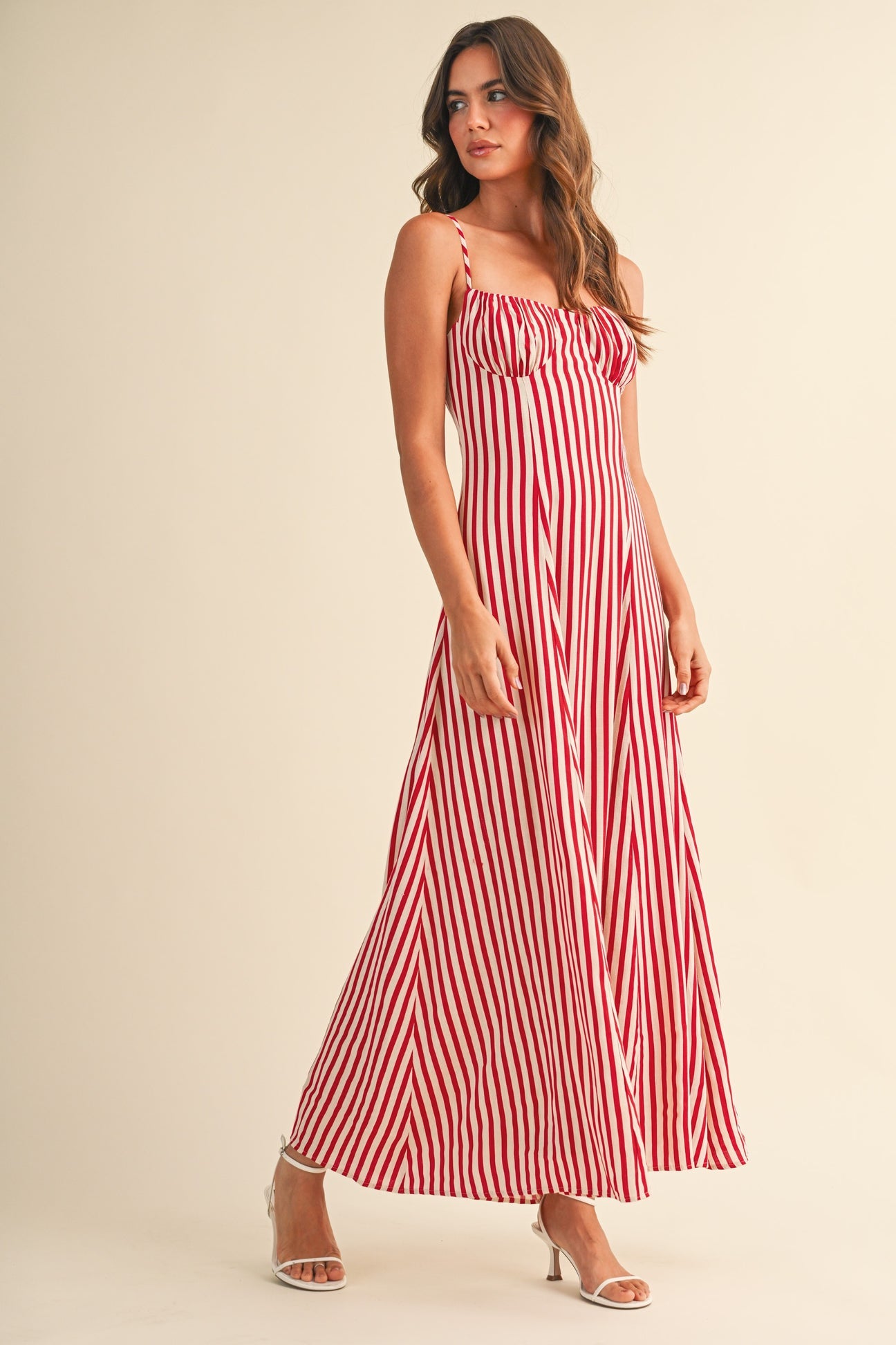 Striped Bustier medí Dress