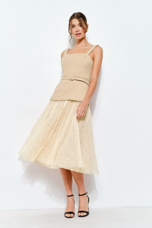 Milán tweed medí dress