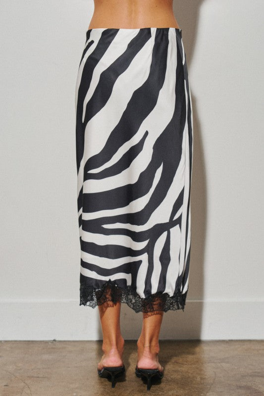 Zebra print medí skirt