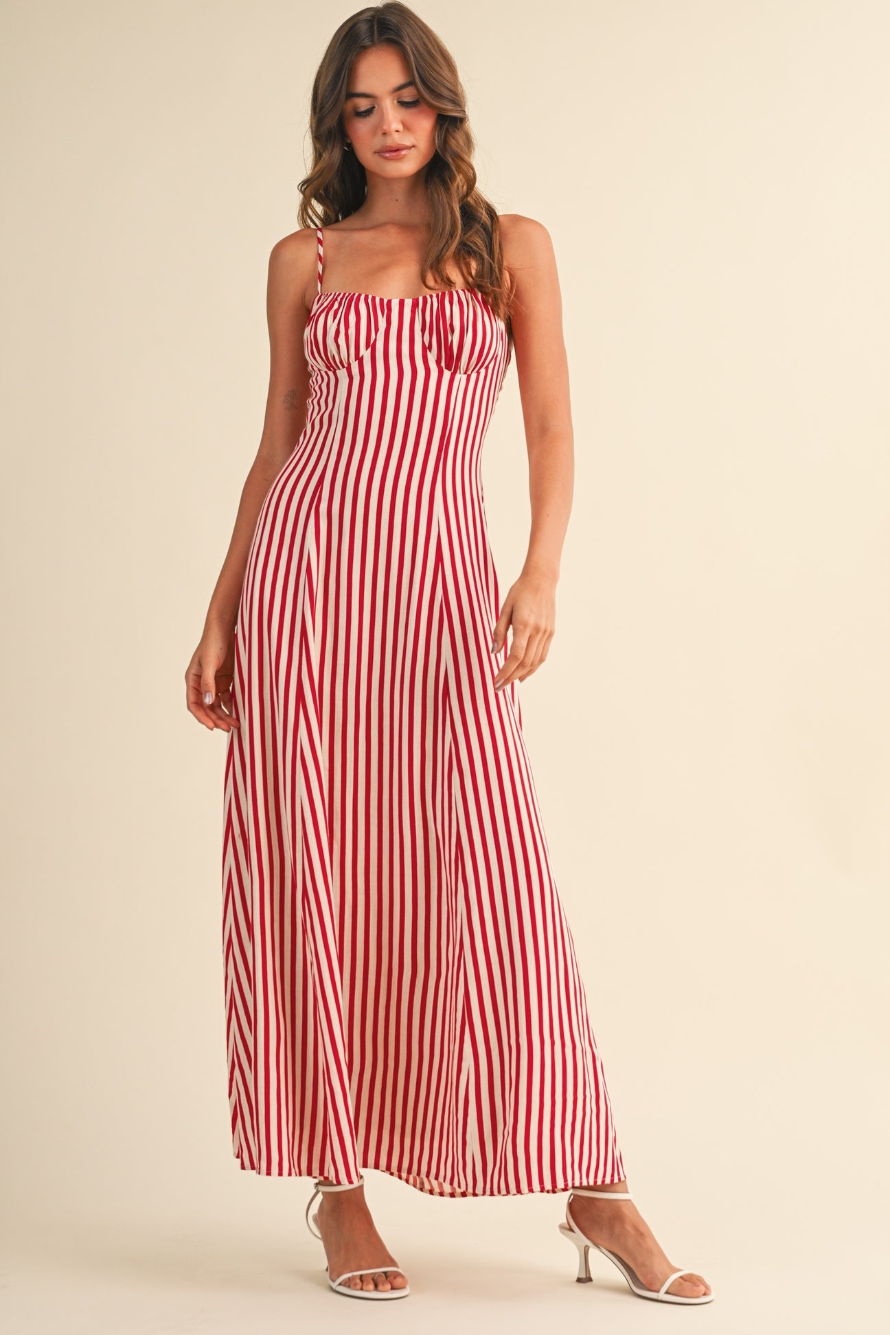 Striped Bustier medí Dress