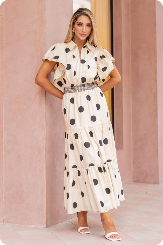 Andrea polka dress
