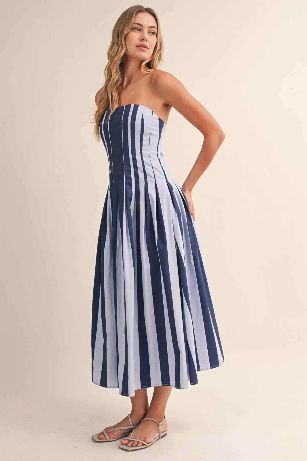 Azure stripe dress