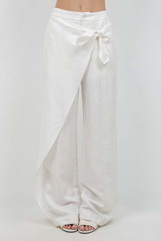 Overlapping Linen trousers