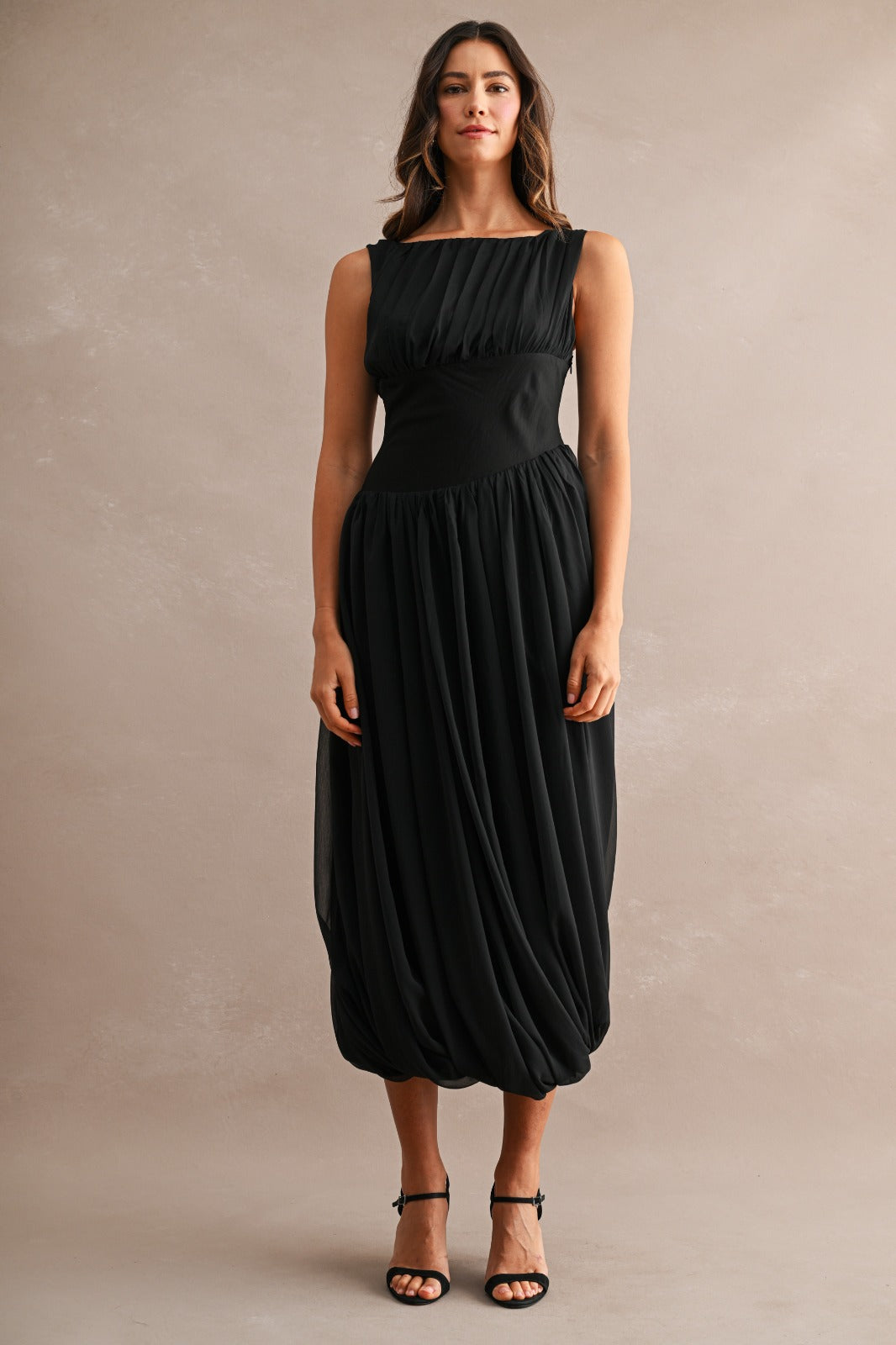 Bubble Drapped medi Dress