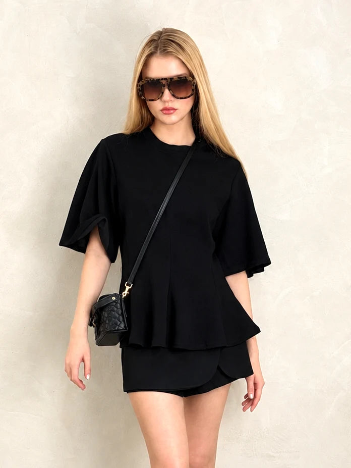 Peplum cotton top