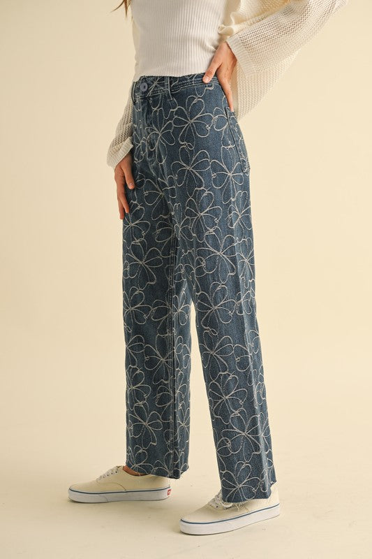 Embroidery jeans